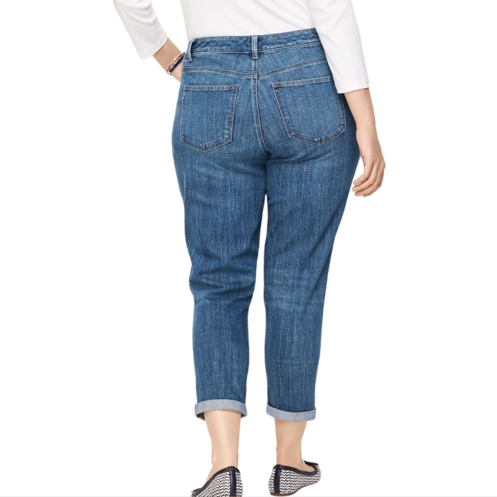 Talbots Jeans Womens Flawless Girlfriend Blue Plus Size 22 WP Stretch‎ Vector